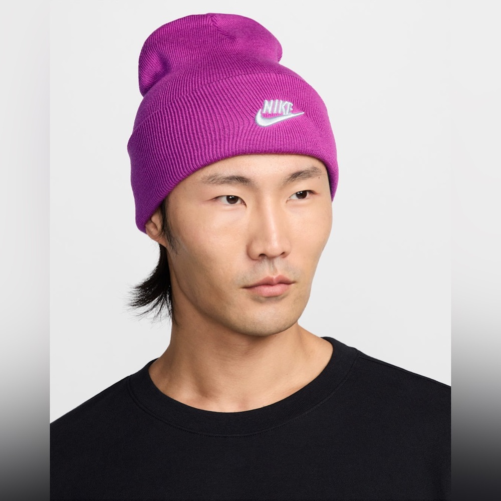 Nike Peak Futura Beanie - HF0186-518 - Unisex - NWT - Hot Fuchsia/White
